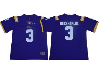 LSU Tigers 3 Odell Beckham Jr.College Football Jersey Purple