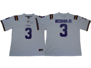 LSU Tigers 3 Odell Beckham Jr.College Football Jersey White