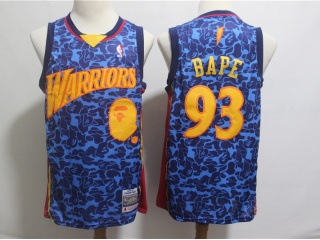 Bape x Golden State Warriors 93 BAPE Basketball Jersey Blue