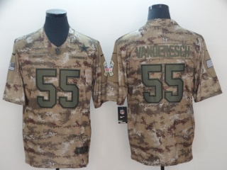 Dallas Cowboys 55 Leighton Vander Esch Salute to Service Limited Jersey Camo
