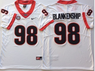 Georgia Bulldogs #98 Rodrigo Blakenship College Football Jersey White