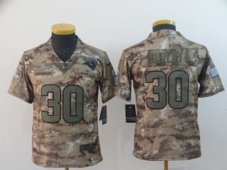 Youth St.Louis Rams #30 Todd Gurley II Salute to Service Limited Jersey Camo