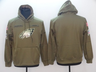 Philadelphia Eagles Blank Salute To Service Hoodie Green