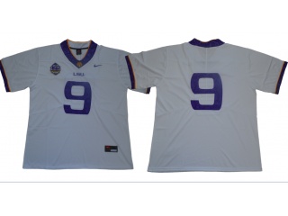 LSU Tigers #9 Limited Football Jerseys White