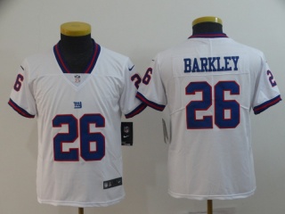 Youth New York Giants #26 Saquon Barkley Color Rush Limited Jersey White