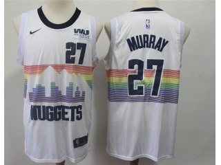 Nike Denver Nuggets #27 Jamal Murray City Jersey White