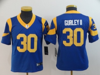 Youth St. Louis Rams 30 Todd Gurley II Vapor Limited Jersey Light Blue