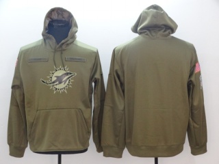 Miami Dolphins Green Salute to Service Hoodie