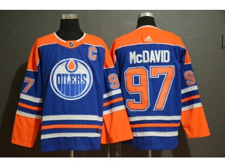 Adidas Edmonton Oilers 97 Connor McDavid Ice Hockey Jersey Blue