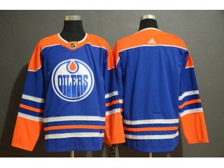 Adidas Edmonton Oilers Blank Ice Hockey Jersey Blue