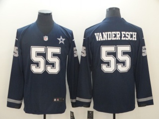 Dallas Cowboys #55 Leighton Vander Esch Long Sleeves Vapor Untouchable Limited Jerseys Blue