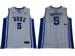 Duke Blue Devils #5 R.J. Barrett Elite College Basketball Jersey White
