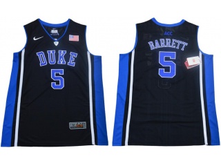 Duke Blue Devils #5 R.J. Barrett Elite College Basketball Jersey Black