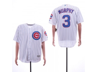 Chicago Cubs 3 Daniel Murphy Cool Base Baseball Jersey White