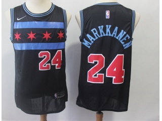 Nike Chicago Bulls #24 Lauri Markkanen City Jersey Black