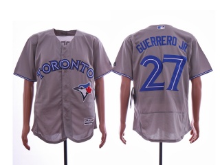 Toronto Blue Jays 27 Vladimir Guerrero JR Flex Base Baseball Jersey Gray