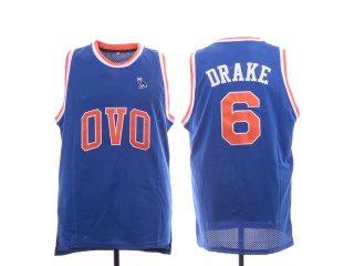Toronto Raptors x OVO 6 Drake Basketball Jersey Blue Mesh