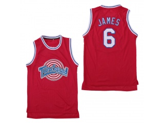 Space Jam Tune Squad 6 LeBron James Basketball Jersey Red