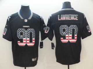 Dallas Cowboys 90 Demarcus Lawrence USA Flag Vapor Limited Jersey Black