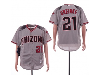 Arizona Diamondbacks #21 Zack Greinke Flexbase Jerseys Gray/Brick