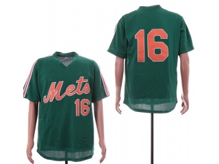 New York Mets #16 Dwight Gooden Throwback Jersey Green