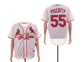 St. Louis Cardinals #55 Stephen Piscotty Cool Base Jersey Cream