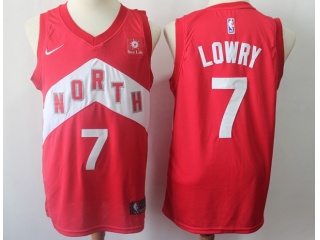 Toronto Raptors #7 Kyle Lowry Earned Edition Swingman Basketball Jersey Red