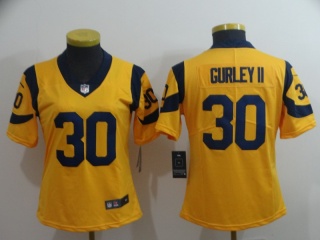 Woman St.Louis Rams #30 Todd Gurley Color Rush Limited Jersey Yellow