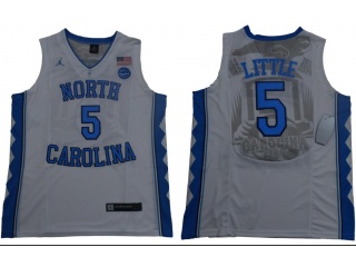 North Carolina Tar Heels #5 Nassir Little College Basketball Jersey White