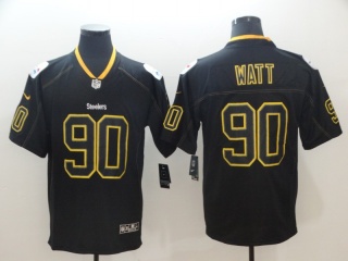 Pittsburgh Steelers #90 T.J. Watt Lights Out Vapor Untouchable Limited Jersey Black