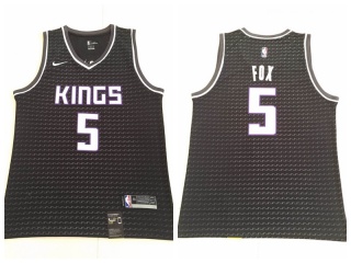 Nike Sacramento Kings 5 DeAaron Fox Basketball Jersey Black