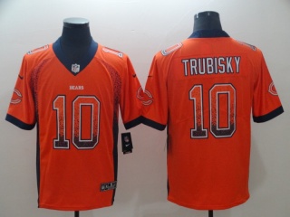 Chicago Bears #10 Mitch Trubisky Drift Fashion Vapor Untouchable Limited Jersey Orange