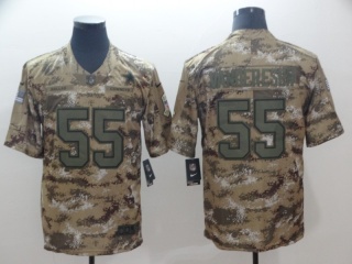 Dallas Cowboys #55 Leighton Vander Esch Salute to Service Vapor Limited Jersey Camo