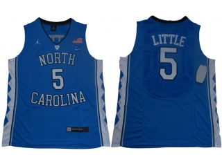 North Carolina Tar Heels #5 Nassir Little College Basketball Jersey Blue