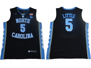North Carolina Tar Heels #5 Nassir Little College Basketball Jersey Black