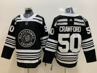 Adidas Chicago Blackhawks #50 Corey Rawford Winter Classic Hockey Jersey Black