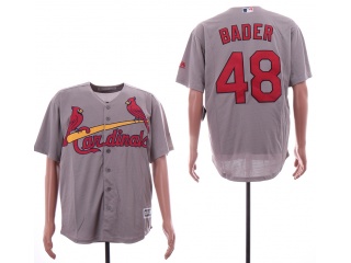 St. Louis Cardinals #48 Harrison Bader Cool Base Jersey Grey