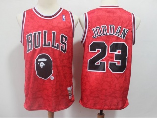 Bape x Chicago Bulls 23 Michael Jordan Basketball Jersey Red