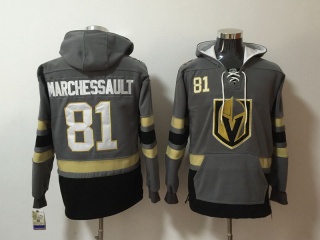 Vegas Golden Knights 81 Jonathan Marchessault Hockey Hoodie Gray