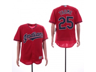 Cleveland Indians 25 Jim Thome Flex Base Baseball Jersey Red