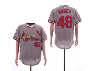 St. Louis Cardinals 48 Harrison Bader Flex Base Baseball Jerseys Gray Pullover