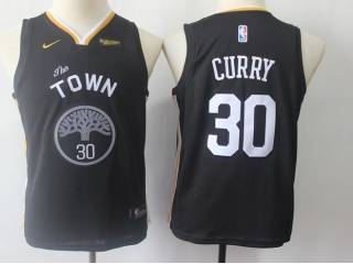 Nike Golden State Warriors #30 Stephen Curry Youth Jersey Black
