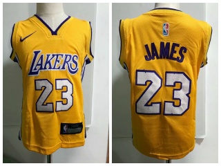 Nike Los Angeles Lakers #23 LeBron James Toddler Jersey Yellow
