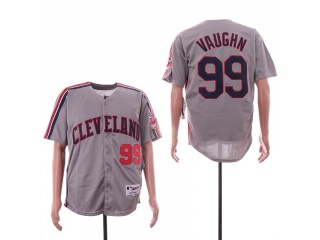 Cleveland Indians 99 Ricky Vaughn Turn Back Baseball Jersey Gray