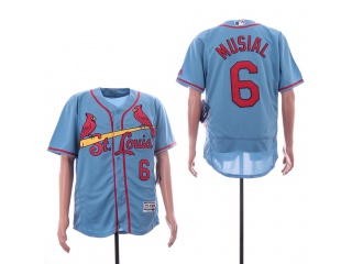 St. Louis Cardinals 6 Stan Musial Flex Base Jersey Blue