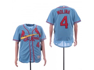 St. Louis Cardinals 4 Yadier Molina Flex Base Jersey Blue