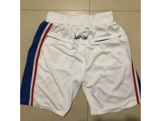 Philadelphia 76ers Throwback Shorts White