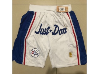 Philadelphia 76ers Throwback Shorts White