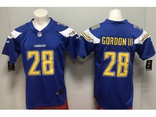 Los Angeles Chargers #28 Melvin Gordon III Color Rush Limited Jersey Blue