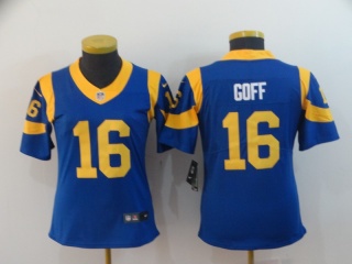 Womens Los Angeles Rams #16 Jared Goff Light Blue Vapor Limited Jersey